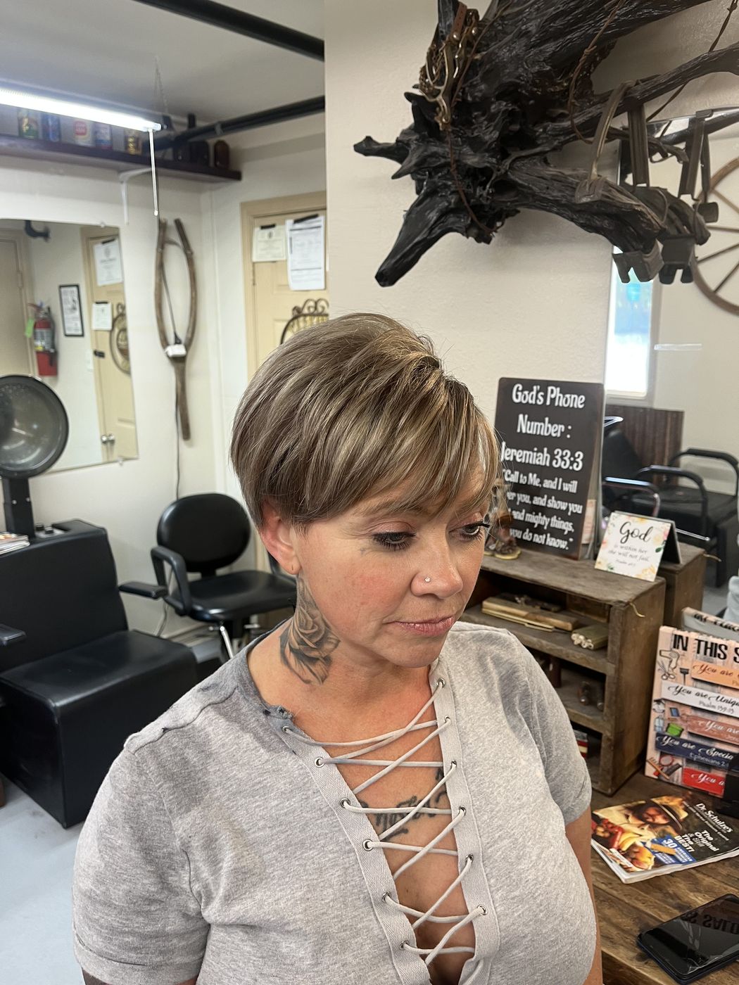 Short cut with texture, Hair Barn Tyler TX