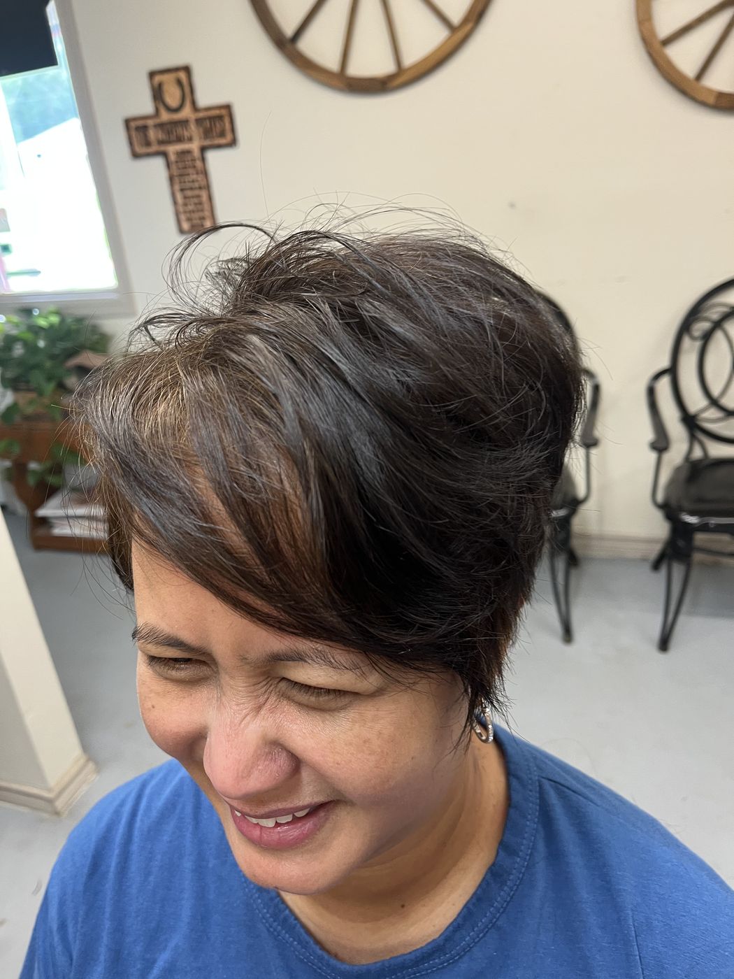 Hair color and finish by Gina Hackett at Hair Barn, Tyler TX